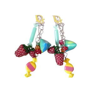 Christian Dior By Galliano Candy Logo Runway Earrings Spring 2005